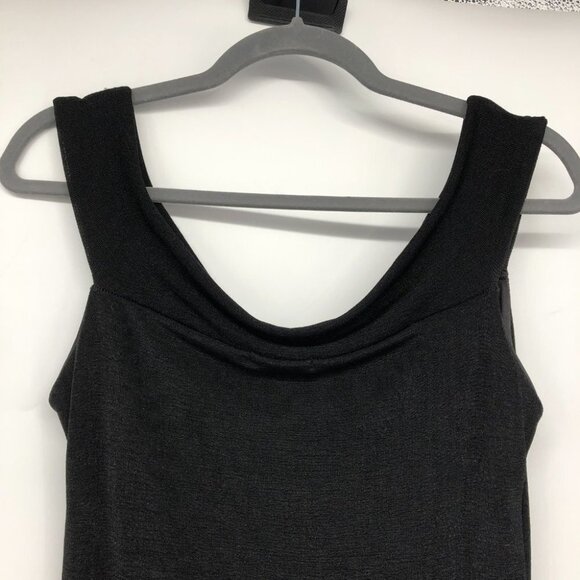 boohoo Solid Black Cowl Neck slinky full length Maxi Dress size 12 - Picture 11 of 15